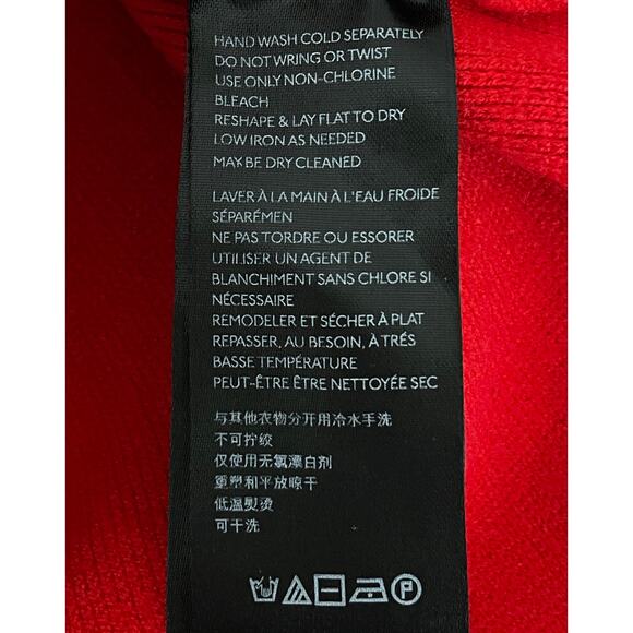 Anthropologie Elise Off Shoulder Bell
Sleeve Tunic Sweater Red Small Holiday - Picture 10 of 11